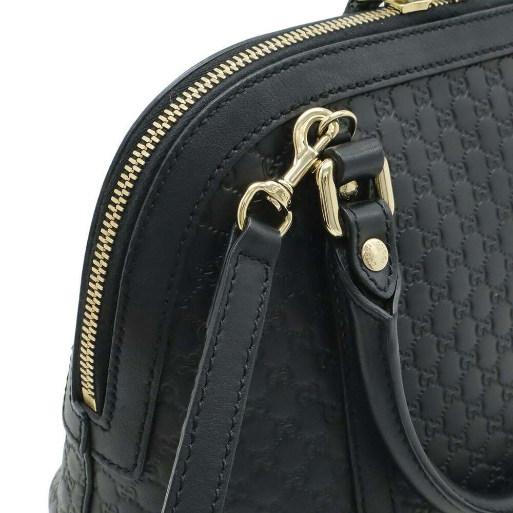 GUCCI Micro Guccissima Handbag/Shoulder Bag in Black Leather (449654) - Picture 9 of 10